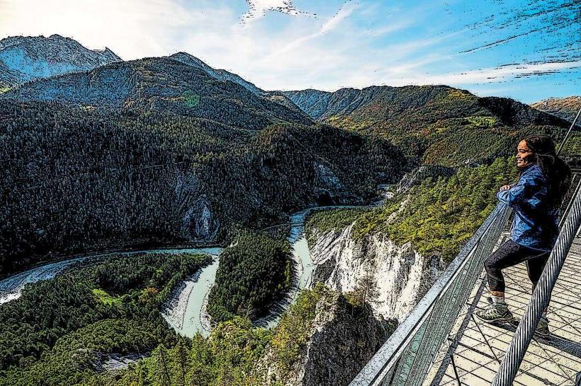 Viewpoint of Alps and Rhine Valley